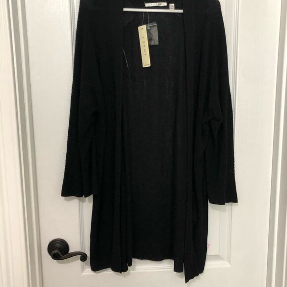 Cyrus Women's Cardigan Sweater Open Front Long Sleeve Black Size Small NWT - Picture 4 of 11